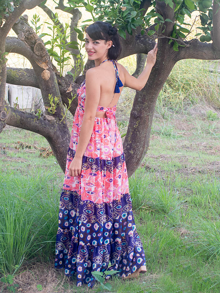 Šaty Isla Bonita by SIGRIS Pink/ Dunkelblau 102236 Kleid in Pink/ Dunkelblau - 2