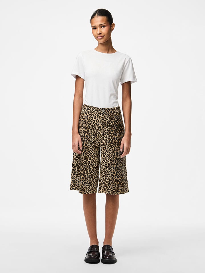 Kraťasy Pieces Braun/ Beige 2888918 Bermudas "Salume" in Braun/ Beige - 2