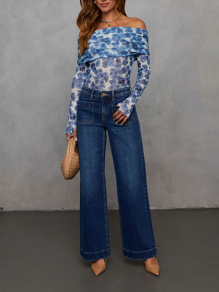 LA Angels Blau/ Weiß 6574028 Longsleeve in Blau/ Weiß - 3