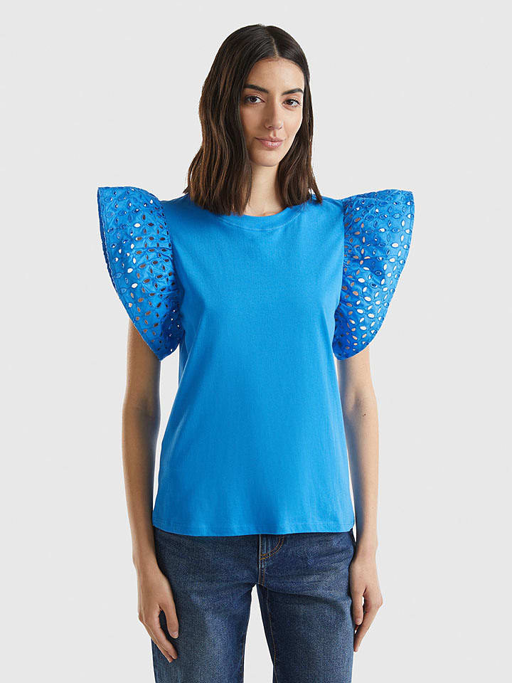 Benetton Blau 5137136 Bluse in Blau - 1