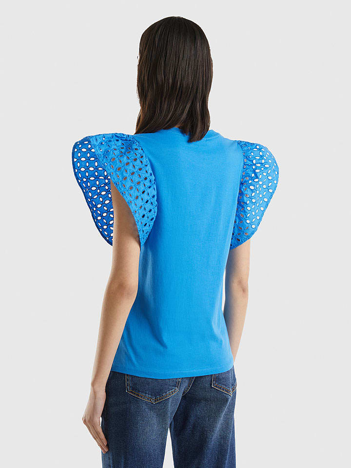 Benetton Blau 5137136 Bluse in Blau - 2