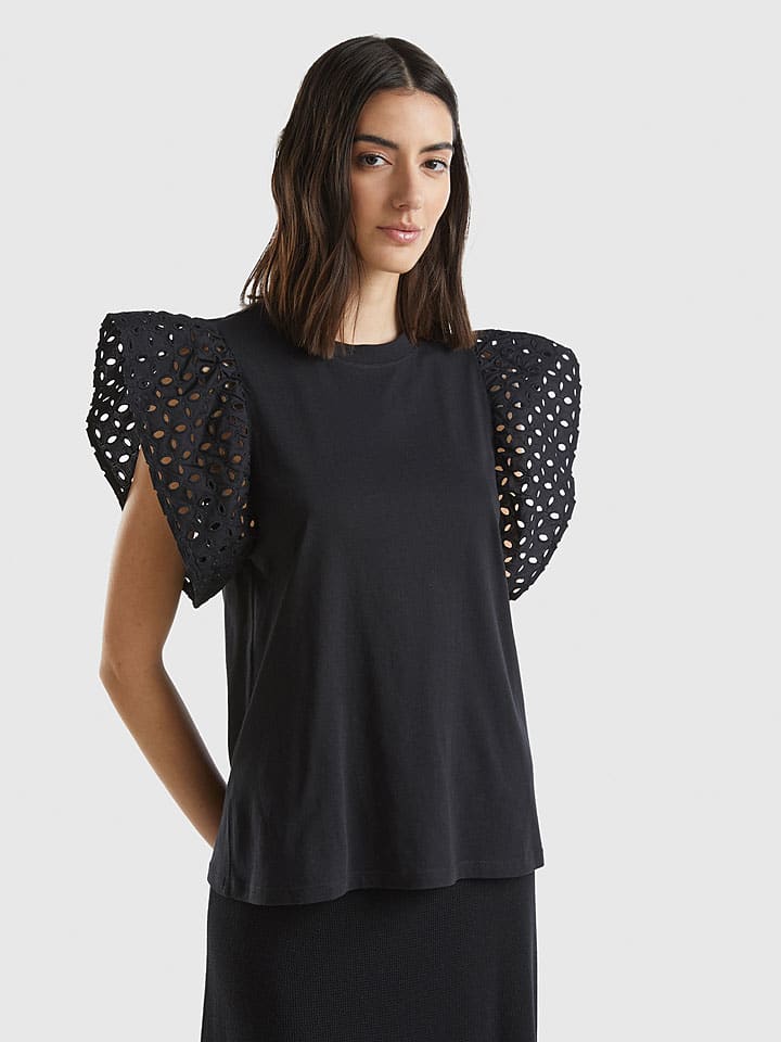 Benetton Schwarz 6365796 Bluse in Schwarz - 1