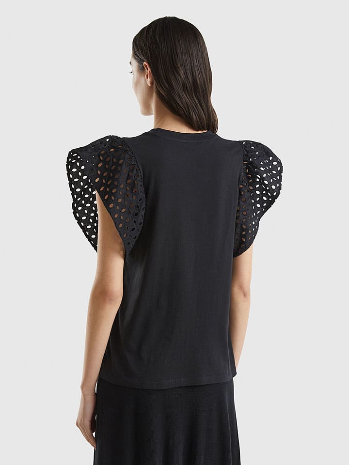 Benetton Schwarz 6365796 Bluse in Schwarz - 2
