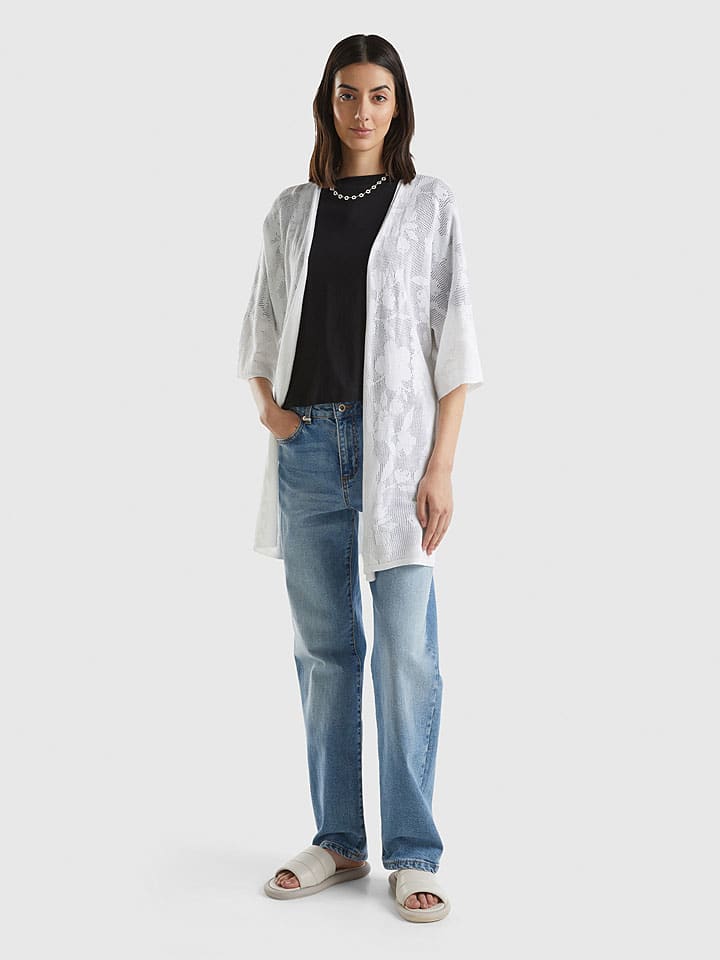 Benetton Weiß 3095766 Cardigan in Weiß - 2