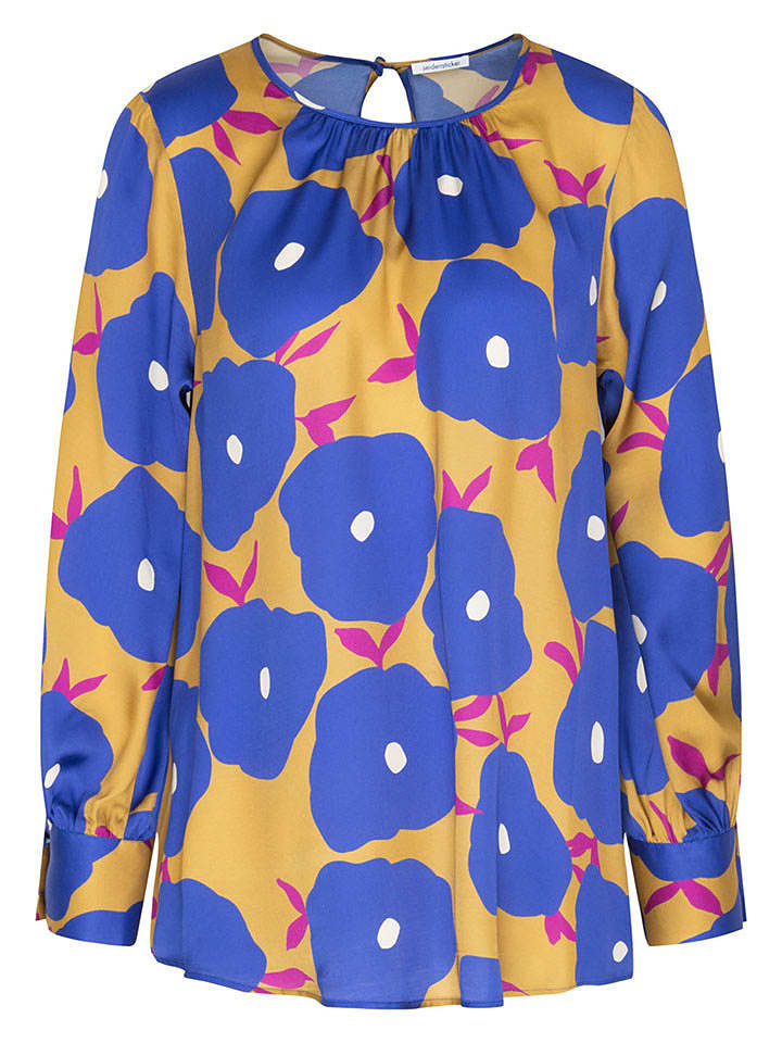 Seidensticker Blau/ Gelb 187005 Bluse in Blau/ Gelb - 4