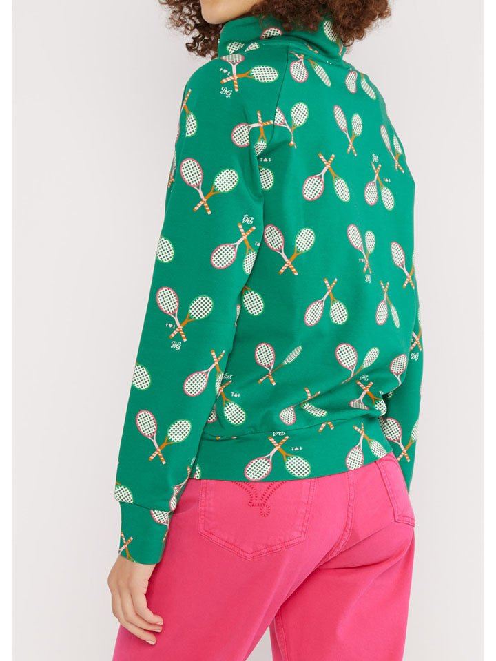 Mikina Blutsgeschwister Grün 7702375 Sweatshirt "Oh So Nett" in Grün - 2