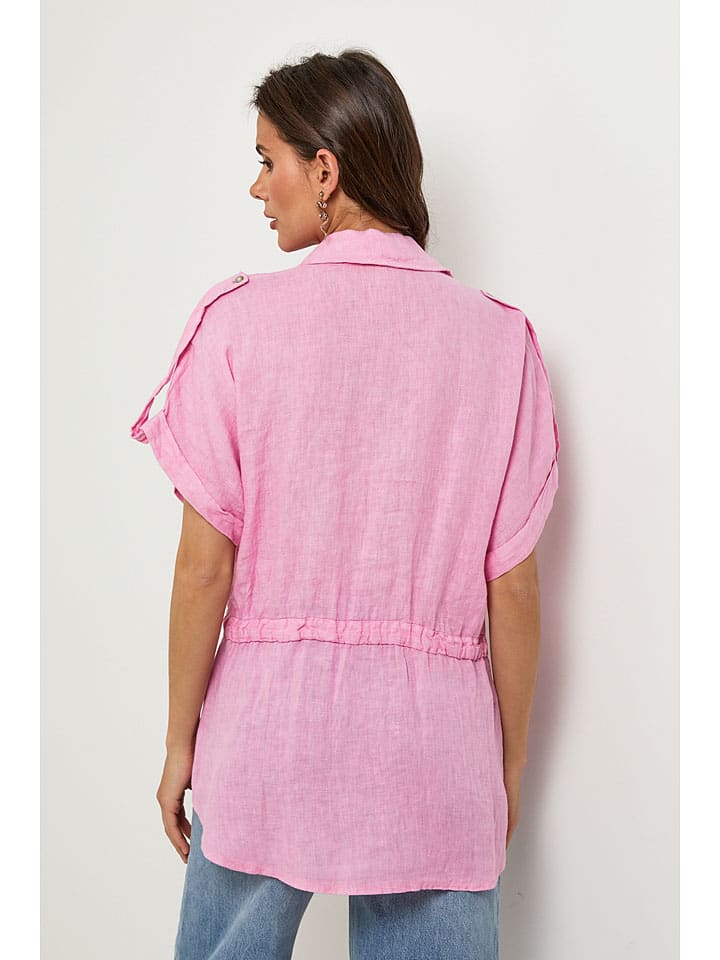 Lin Passion Rosa 3210082 Leinen-Bluse in Rosa - 3