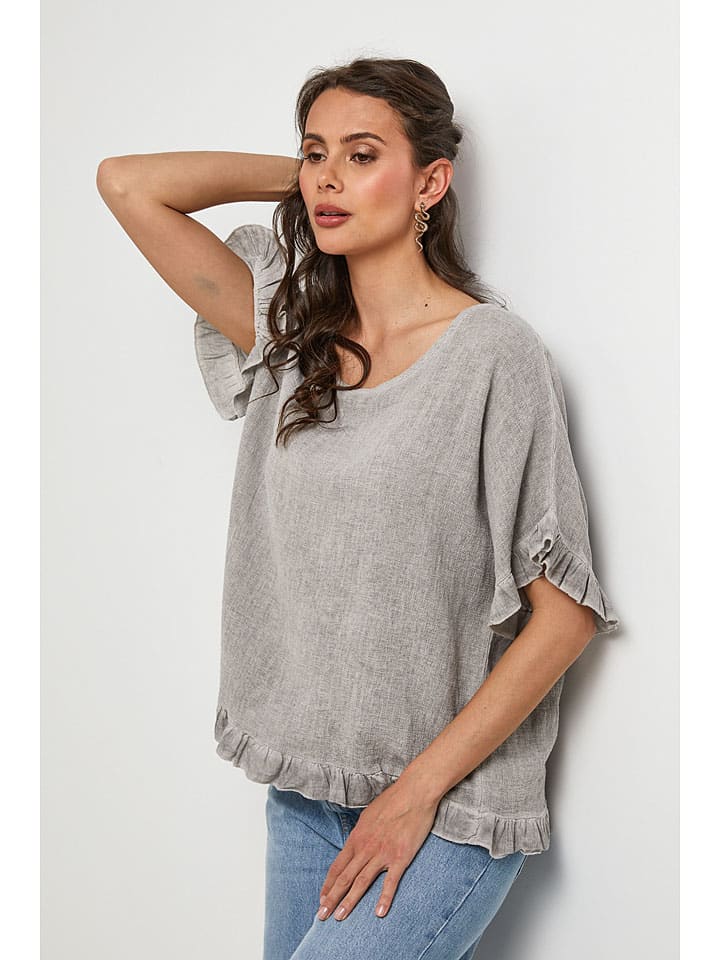 Lin Passion Grau 7370754 Bluse in Grau - 2