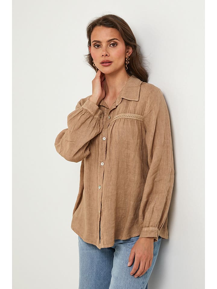 Košile Lin Passion Beige 2852830 Leinen-Hemd in Beige - 2