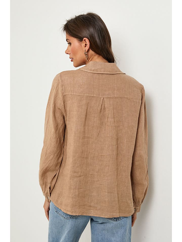 Košile Lin Passion Beige 2852830 Leinen-Hemd in Beige - 3