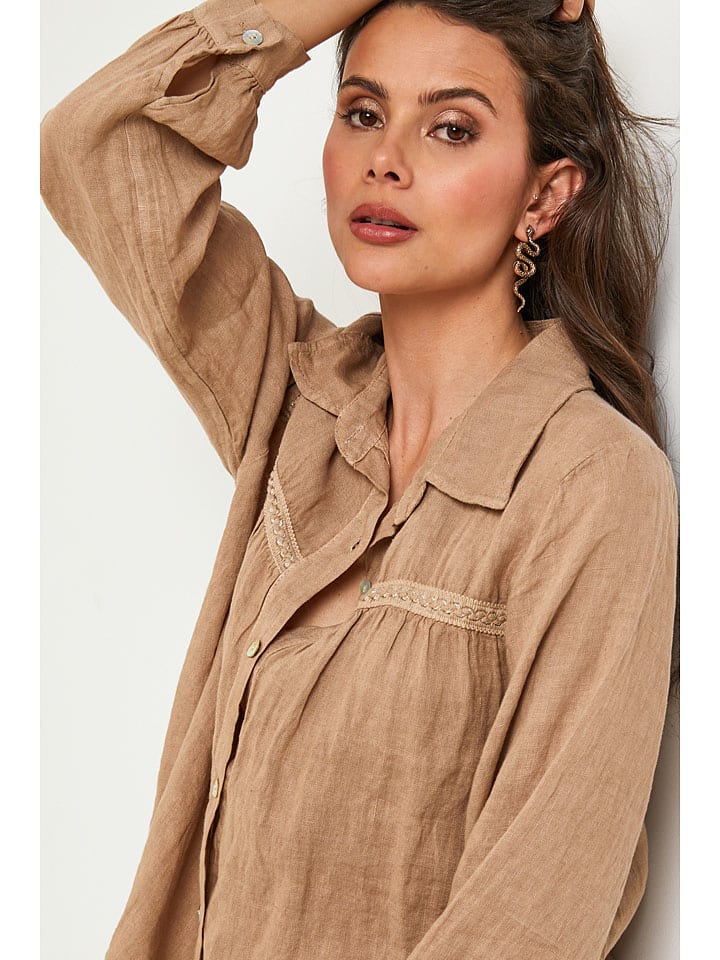 Košile Lin Passion Beige 2852830 Leinen-Hemd in Beige - 4