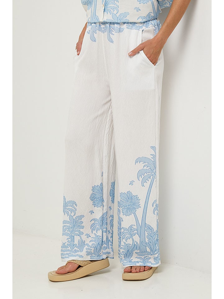 Lin Passion Creme/ Hellblau 5876138 Hose in Creme/ Hellblau - 2