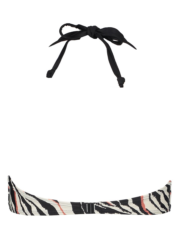 Plavky vrchní díl s.Oliver Schwarz/ Creme 134061 Bikini-Oberteil "Zebra" in Schwarz/ Creme - 2