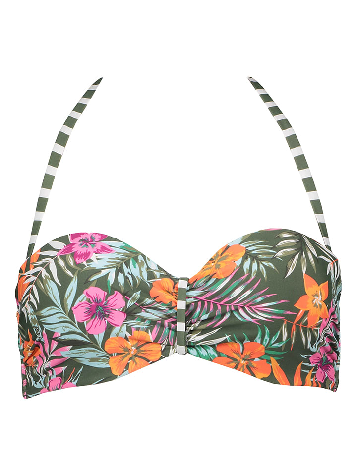 Plavky vrchný diel Venice Beach Oliv/ Orange/ Pink 1461624