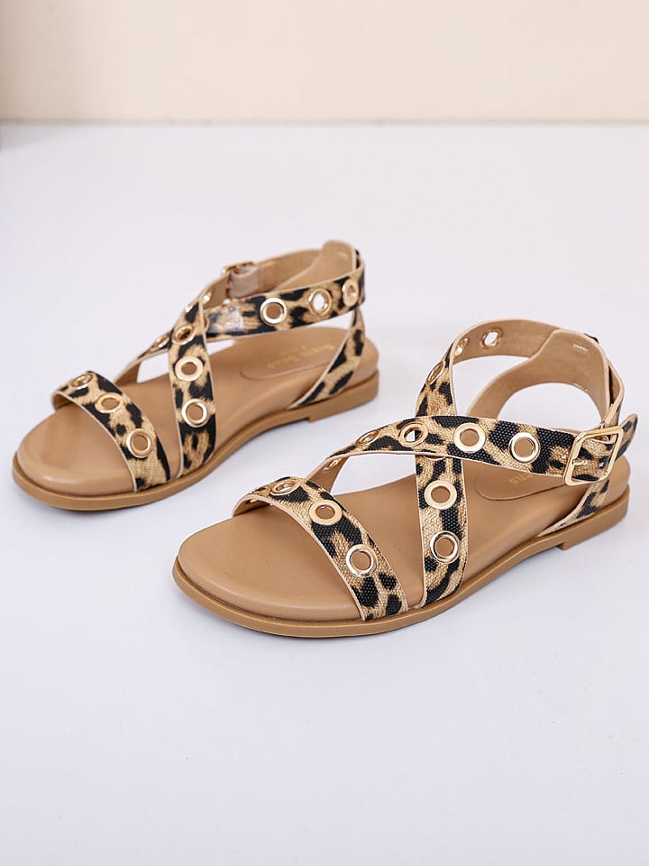 Sandály Sixth Sens Beige/ Braun 6417071 Sandalen in Beige/ Braun - 2