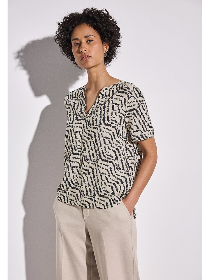Street One Beige/ Schwarz 273005 Bluse in Beige/ Schwarz - 4