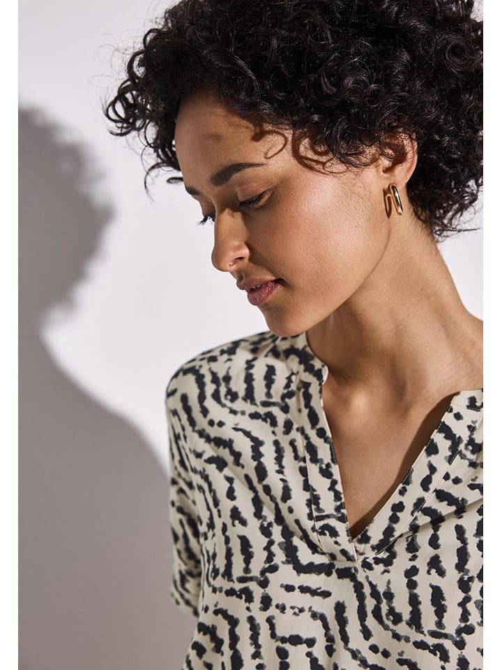 Street One Beige/ Schwarz 273005 Bluse in Beige/ Schwarz - 5