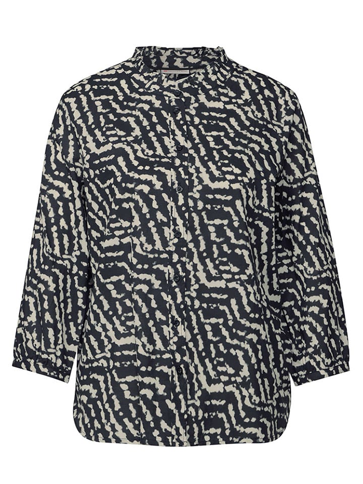 Street One Schwarz/ Beige 317214 Bluse in Schwarz/ Beige - 4