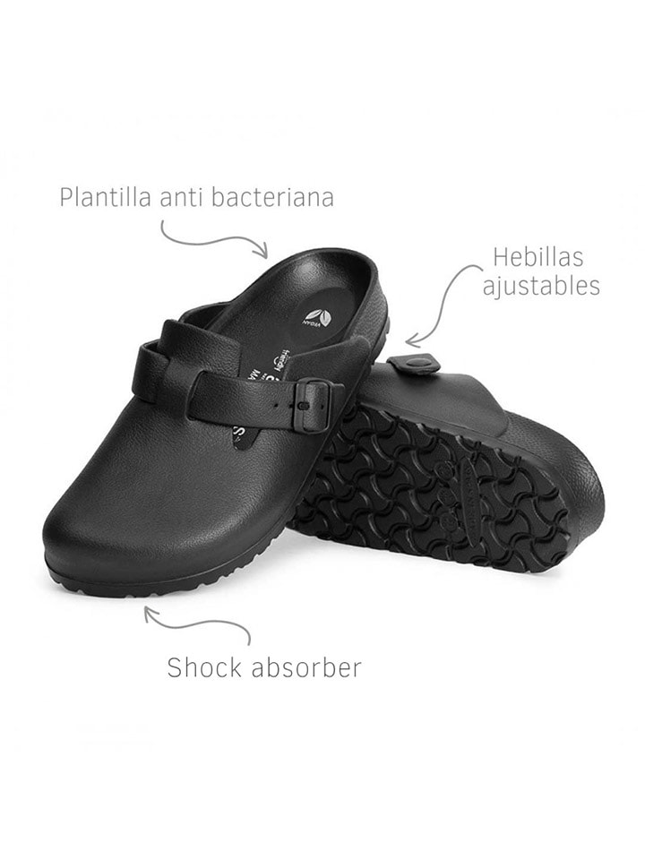 Boty Avispas Schwarz 1638407 Clogs "Desalia" in Schwarz - 3