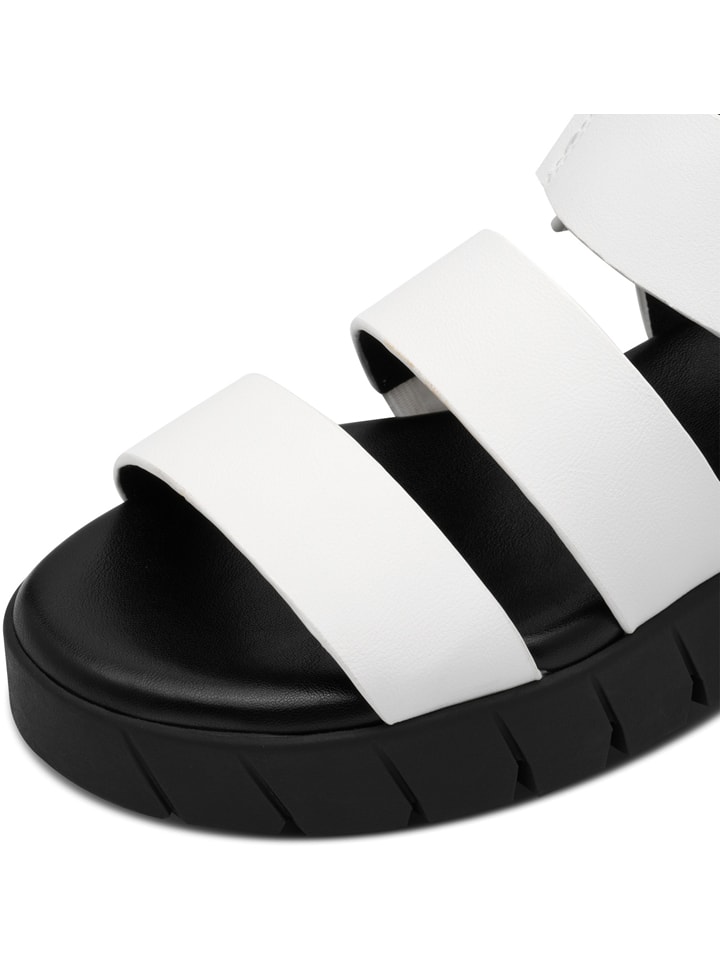 Sandály s.Oliver Weiß/ Schwarz 9982930 Sandalen in Weiß/ Schwarz - 4