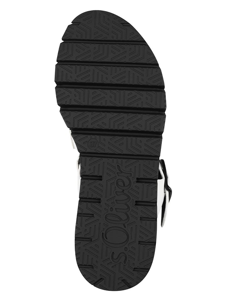 Sandály s.Oliver Weiß/ Schwarz 9982930 Sandalen in Weiß/ Schwarz - 6