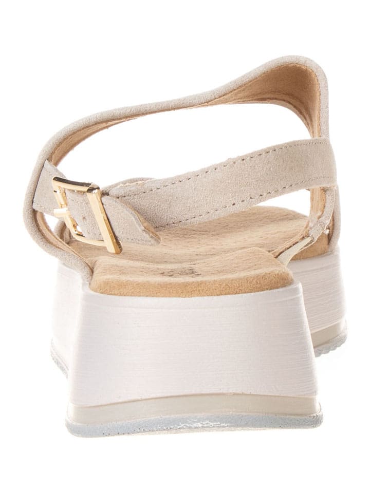 Sandály s.Oliver Beige 658828 Leder-Sandaletten in Beige - 3