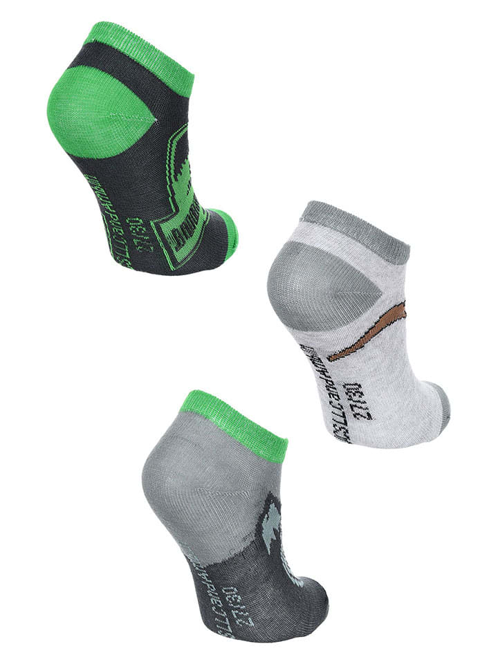 Jurassic World Grau/ Grün 4524940 3er-Set: Socken "Jurassic World" in Grau/ Grün - 2