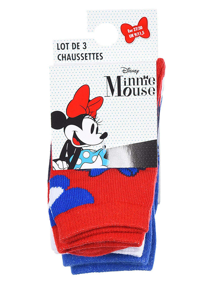 Disney Minnie Mouse Bunt 3729008 3er-Set: Socken "Minnie" in Bunt - 4