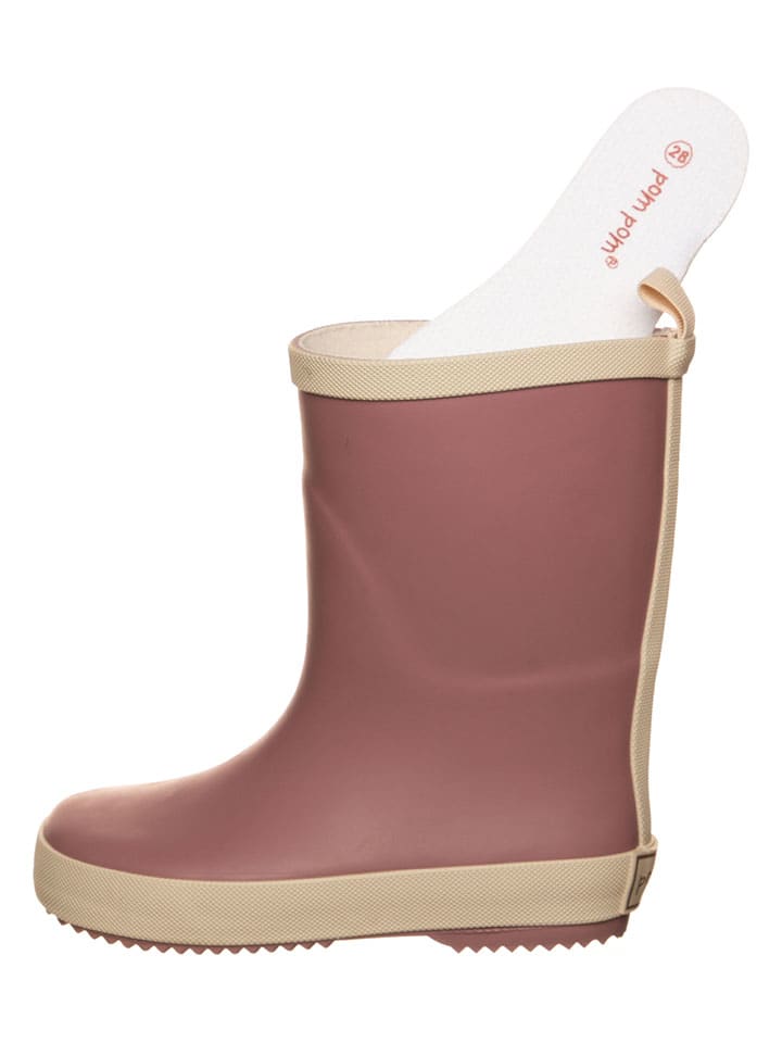 POM POM Hellbraun 4069205 Gummistiefel "Solid" in Altrosa - 6