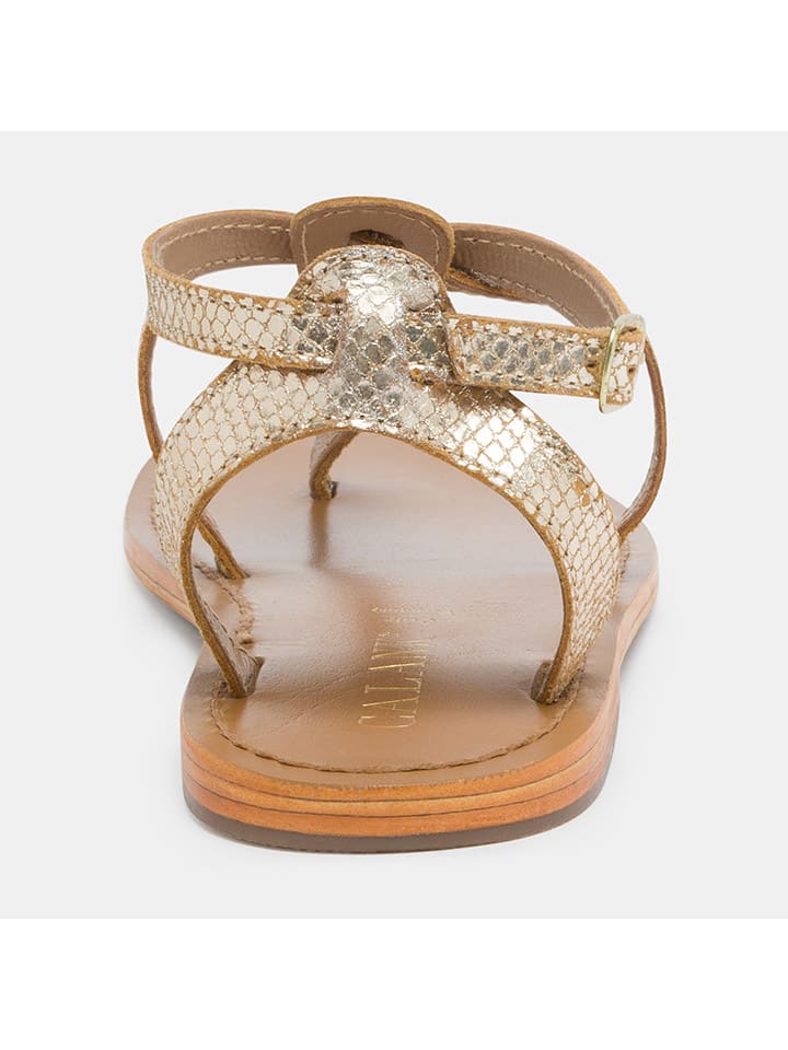 Sandály CALANK Gold 9445390 Leder-Sandalen in Gold - 4