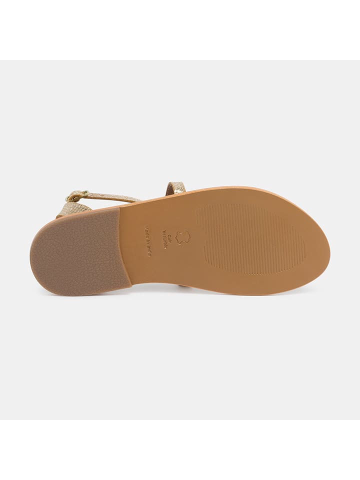 Sandály CALANK Gold 9445390 Leder-Sandalen in Gold - 5