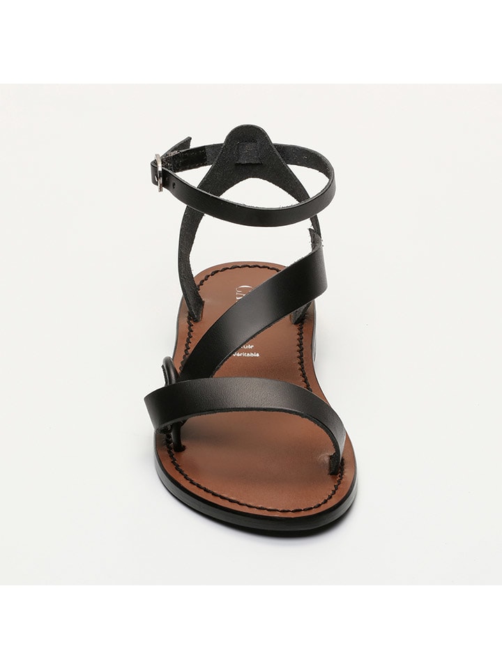 CALANK Schwarz 448154 Leder-Sandalen in Schwarz - 2