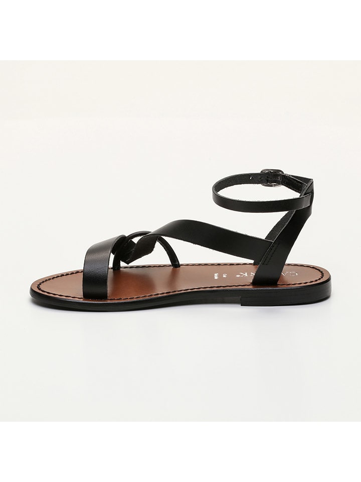CALANK Schwarz 448154 Leder-Sandalen in Schwarz - 3