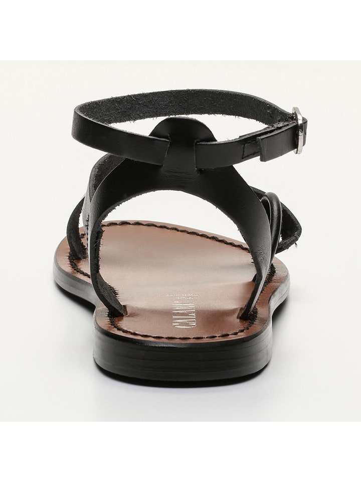 CALANK Schwarz 448154 Leder-Sandalen in Schwarz - 4