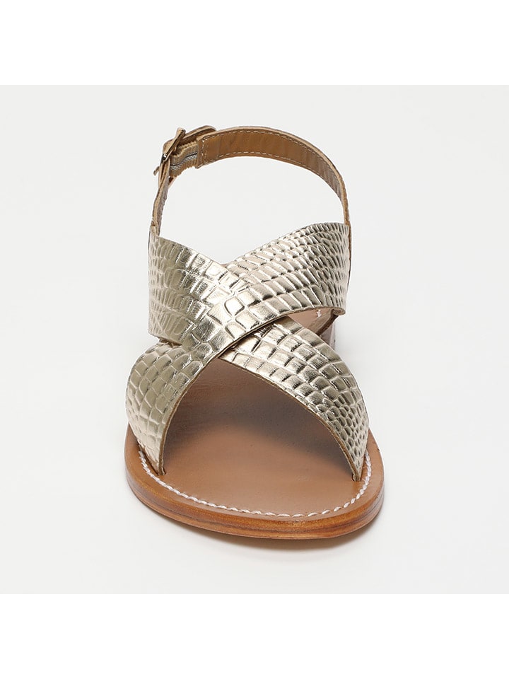 Sandály CALANK Gold 5834148 Leder-Sandalen in Gold - 2