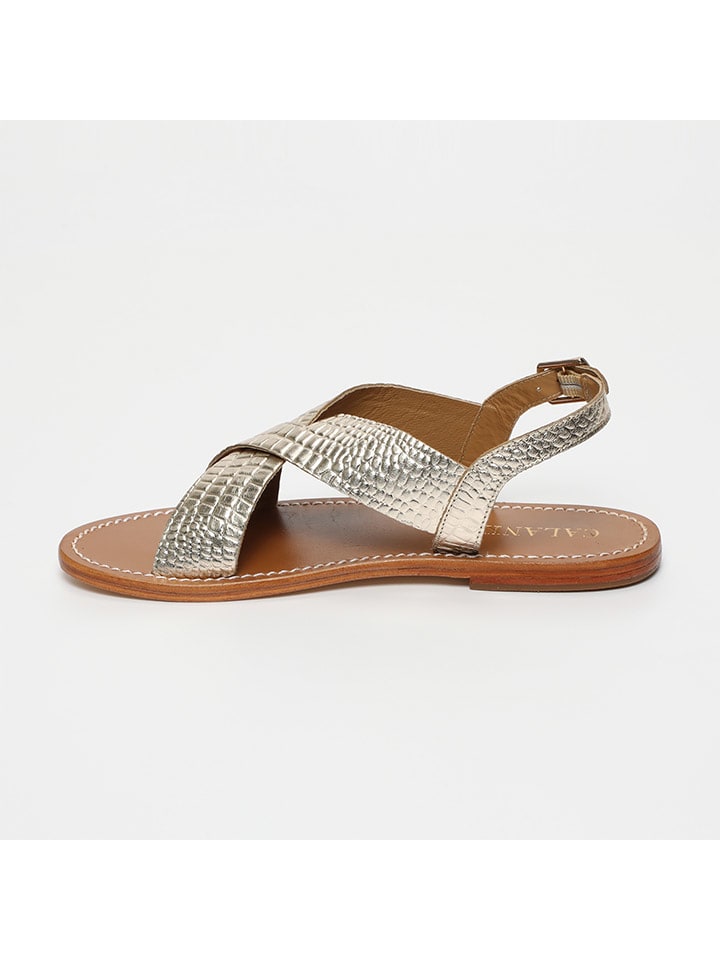 Sandály CALANK Gold 5834148 Leder-Sandalen in Gold - 3