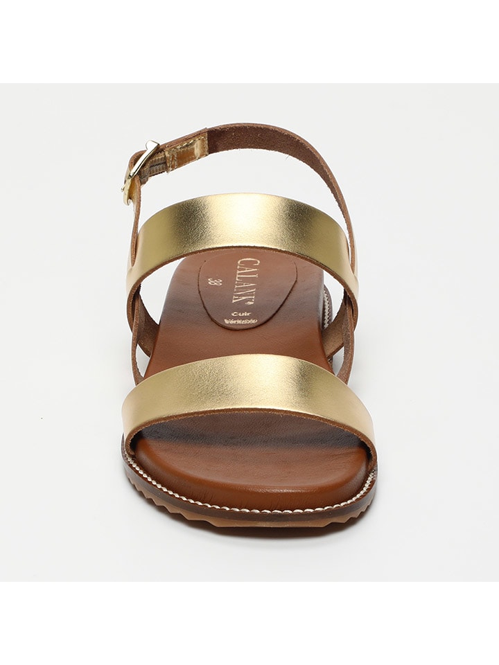 Sandály CALANK Gold 7607432 Leder-Sandalen in Gold - 2