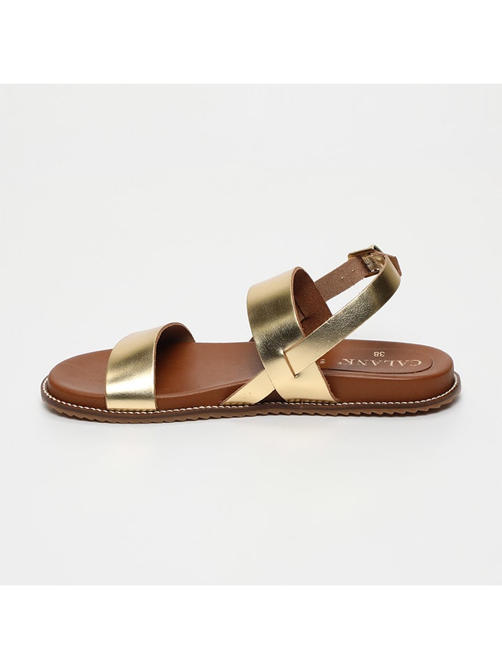 Sandály CALANK Gold 7607432 Leder-Sandalen in Gold - 3