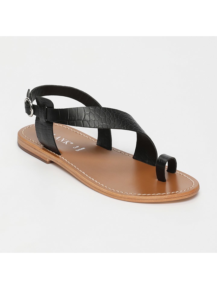 Sandály CALANK Schwarz 6914495 Leder-Zehensandalen in Schwarz - 1