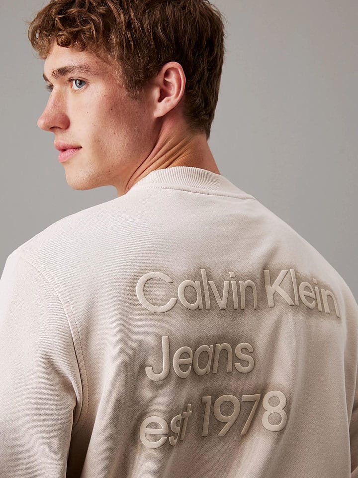 Mikina Calvin Klein Beige 7556910 Sweatshirt in Beige - 4