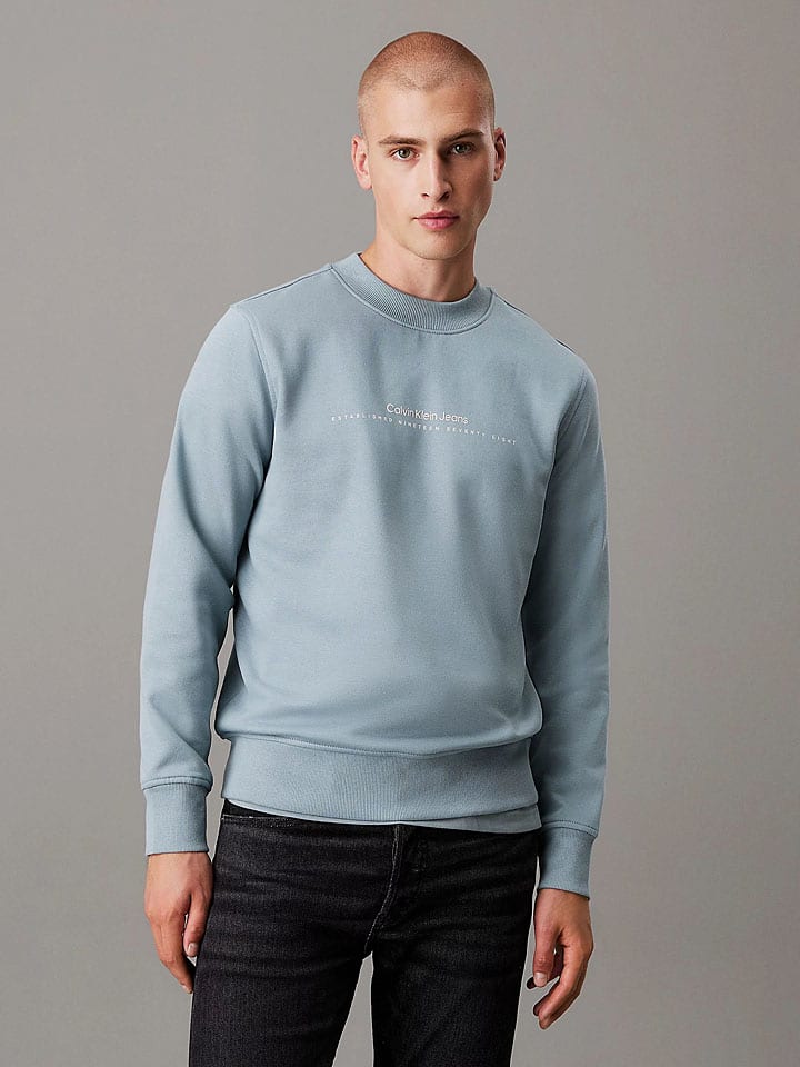 Mikina Calvin Klein Hellblau 4788365 Sweatshirt in Hellblau - 3