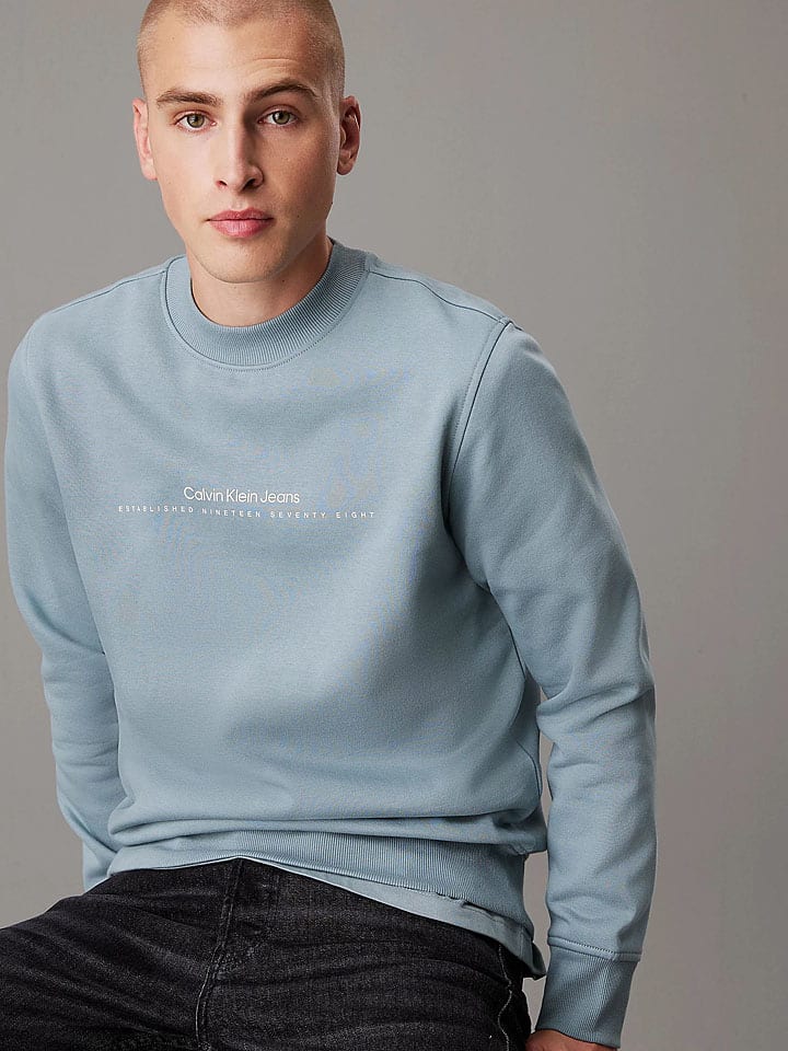 Mikina Calvin Klein Hellblau 4788365 Sweatshirt in Hellblau - 4