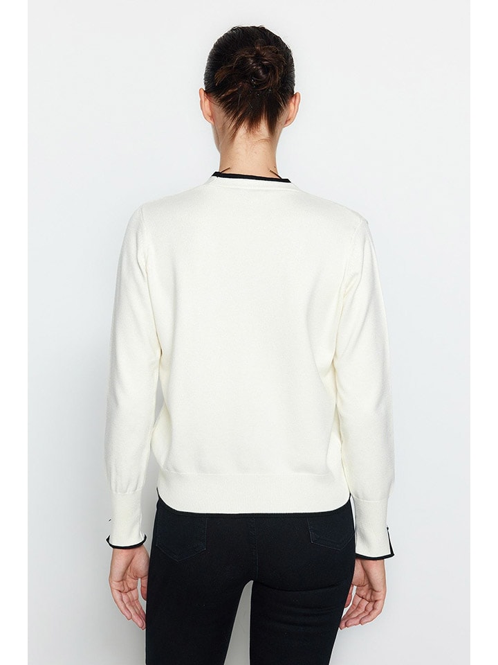 trendyol Creme/ Schwarz 7336722 Cardigan in Creme/ Schwarz - 6