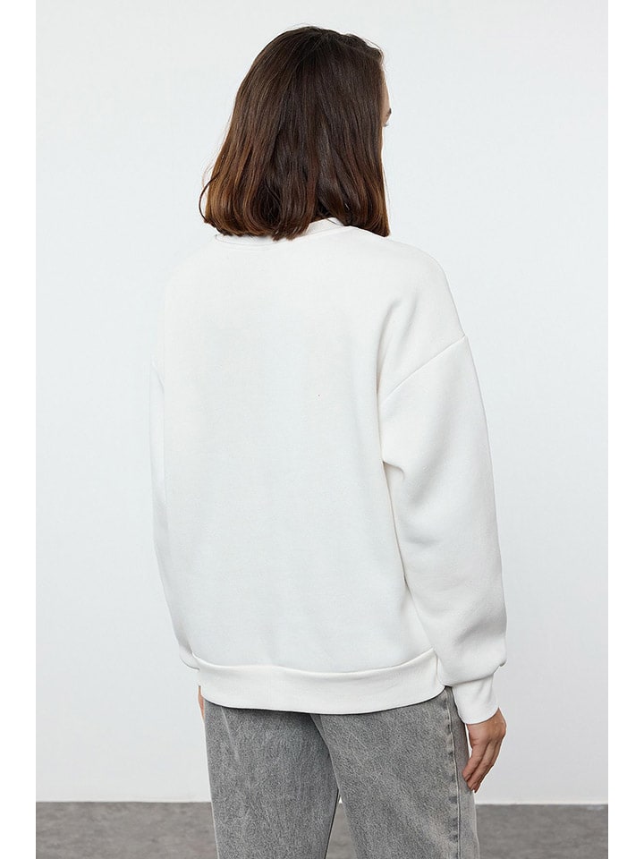 Mikina trendyol Weiß 9987736 Sweatshirt in Weiß - 5