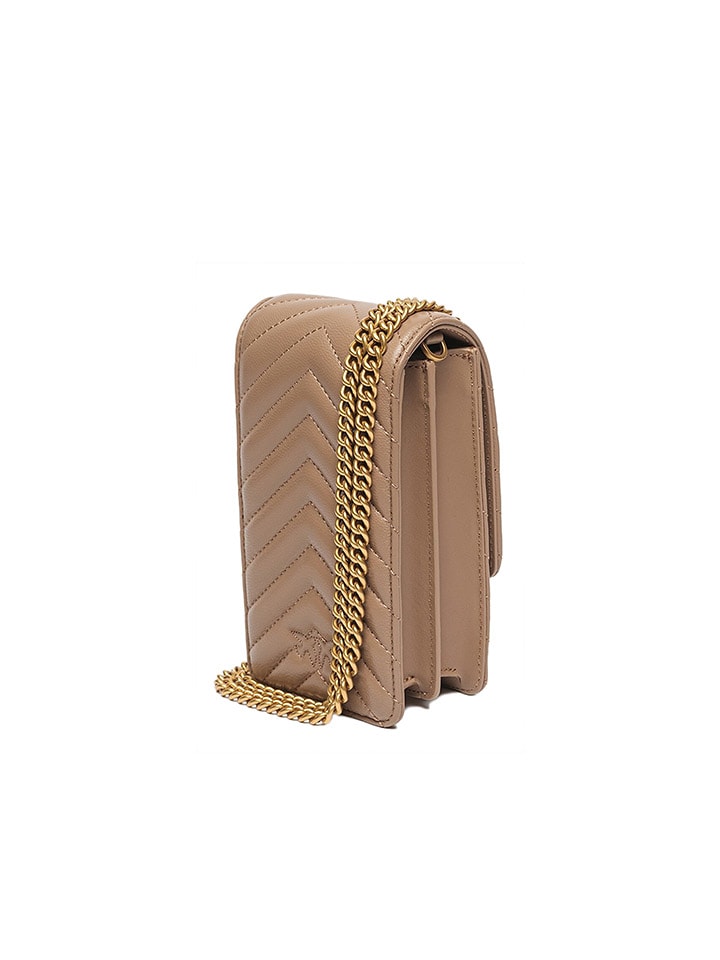 Pinko Hellbraun - (B)10 x (H)19 x (T)6 cm 7108177 Leder-Umhängetasche in Hellbraun - (B)10 x (H)19 x (T)6 cm - 2
