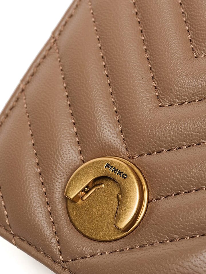 Pinko Hellbraun - (B)10 x (H)19 x (T)6 cm 7108177 Leder-Umhängetasche in Hellbraun - (B)10 x (H)19 x (T)6 cm - 3