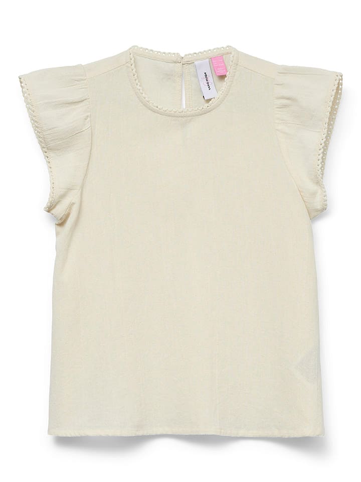 Tričko Vero Moda Girl Creme 7890541 Shirt "Pretty" in Creme - 4