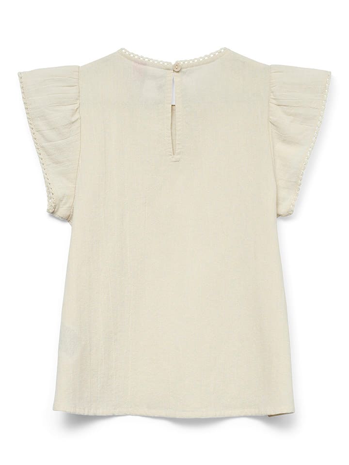 Tričko Vero Moda Girl Creme 7890541 Shirt "Pretty" in Creme - 5