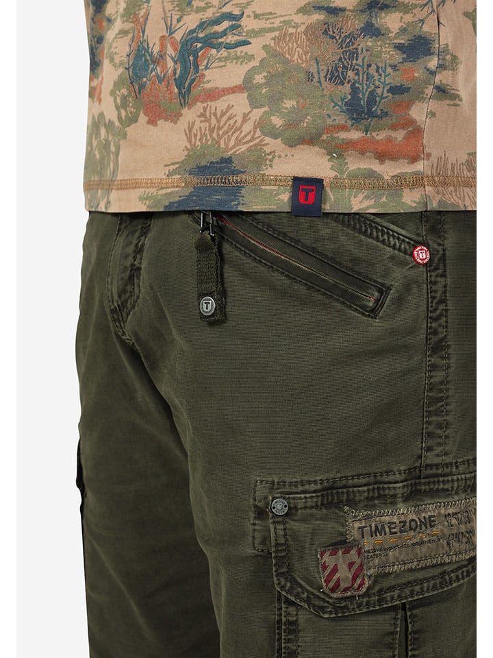 Kraťasy Timezone Khaki 2706215 Jeansshorts "Ryker" - Regular fit - in Khaki - 3