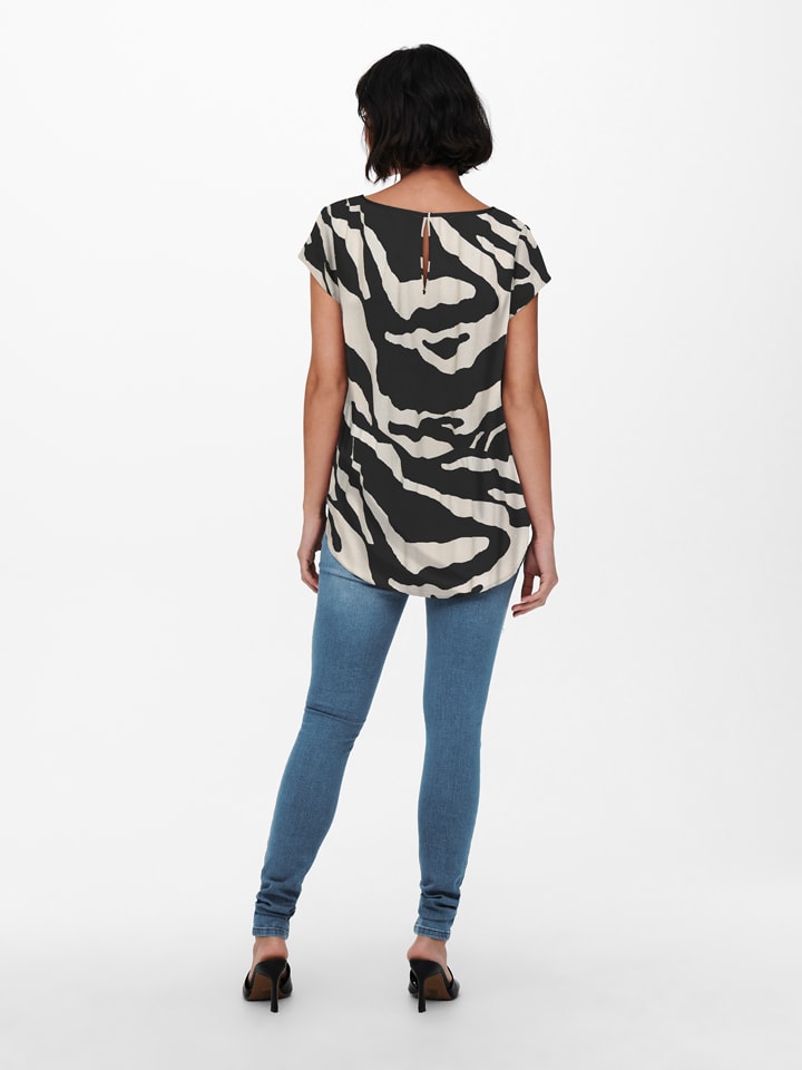 ONLY Schwarz/ Weiß 440503 Bluse "Nova" in Schwarz/ Weiß - 4